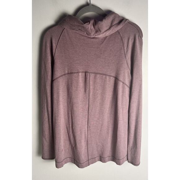 Lululemon Coast Easy Wrap Women’s Size 6 Heather Misty Merlot Cowl Neck Modal - Picture 4 of 10
